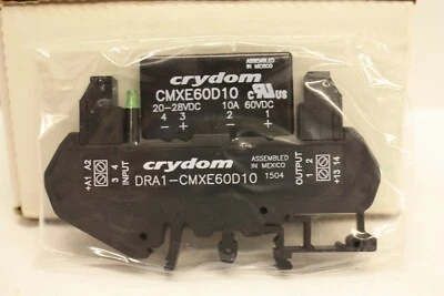 CRYDOM DRA1-CMX60D10 SSR SPST-NO 60V 8A DIN PLC SOLID STATE RELAY CC1730-ND - Image 1 of 4