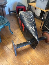 Cool Find  Vintage 1940's Authentic Soap Box Derby Race Car 119 - Black  Red