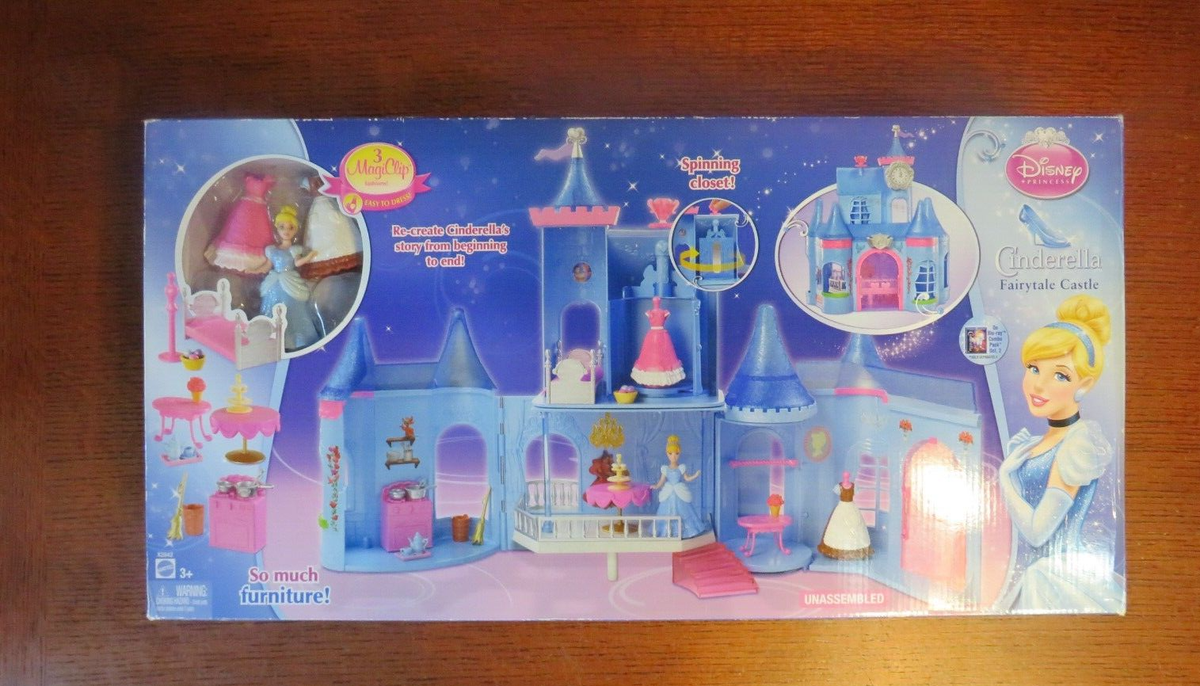 NEW Disney Princess CINDERELLA FAIRYTALE CASTLE MagiClip Doll