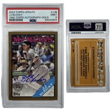 2023 JJ Bleday Topps Update 1988 Topps Auto Gold RC /50 #JJB PSA Mint 9