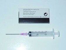 NOS Montblanc Blue Black Fountain Pen Ink Cartridges 10pc Filling Syringe 16110