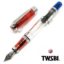NEW TWSBI Diamond 580 RBT Fountain Pen (M - Medium) Stainless Steel NIB