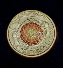 2022 Royal Australian Mint 🇦🇺 'Honey Bee' Colorized $2 Coin - USA SHIPPING🐝