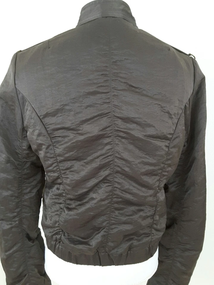 Miss Me ~Youth Talla L~ Chaqueta Bomber Marrón Cremallera Completamente Forrada. Foto 4 de 4