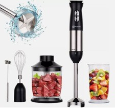 Batidora de mano de inmersión TECHDORM, 5 en 1 multiusos 12 velocidades + varilla turbo NUEVA EN CAJA