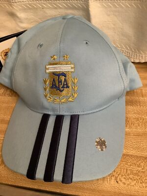 Argentina FIFA World Cup Flexfit Hat – Black With Blue Stripes & AFA Logo, Officially Licensed Cap