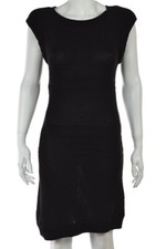 Theory Silasi Woodstock Womens Dress Size M Brown Sweater Sheath Knee Length