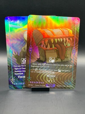 Rise TCG- Silver SERIALIZED Thorn The Keymaster & Mimic /500 Alpha Kickstarter