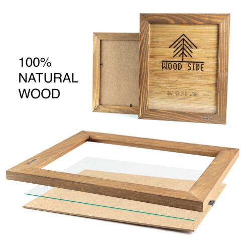 Marcos de fotos de madera rústica - madera sólida natural en mal estado - pared/mesa - Imagen 5 de 24