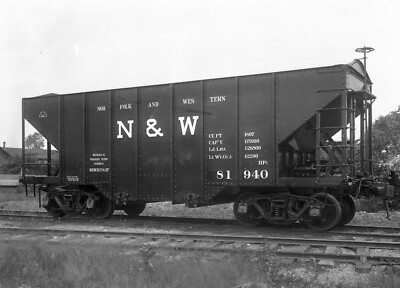 Norfolk and Western hopper car 81940 at Ralston Steel Car Co 5 x 7 Photo