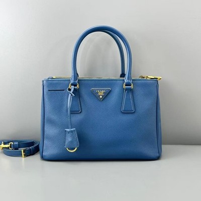 Prada Galleria Medium Saffiano Lux Tote Bag Blue Leather Killer Bag Shoulder Bag
