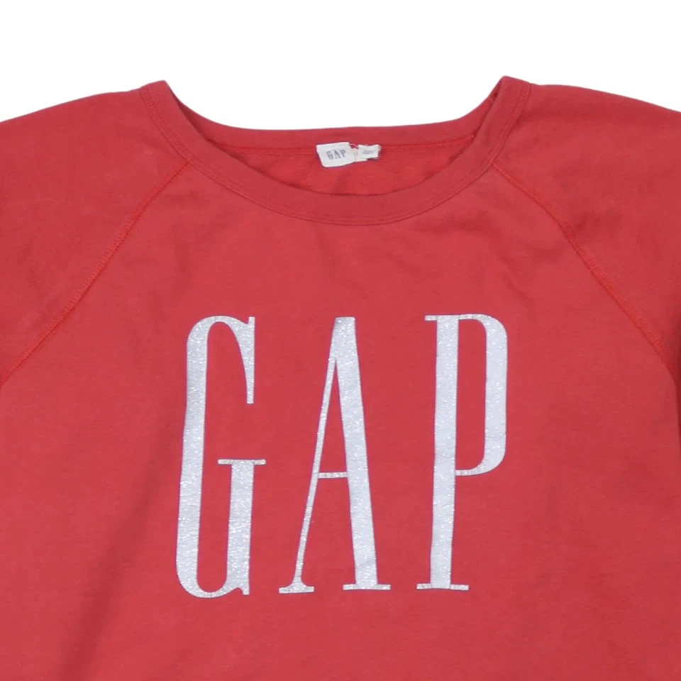 Gap 90's Spellout Crew Neck Sweatshirt XXLarge (2XL) Red - Image 3 of 4