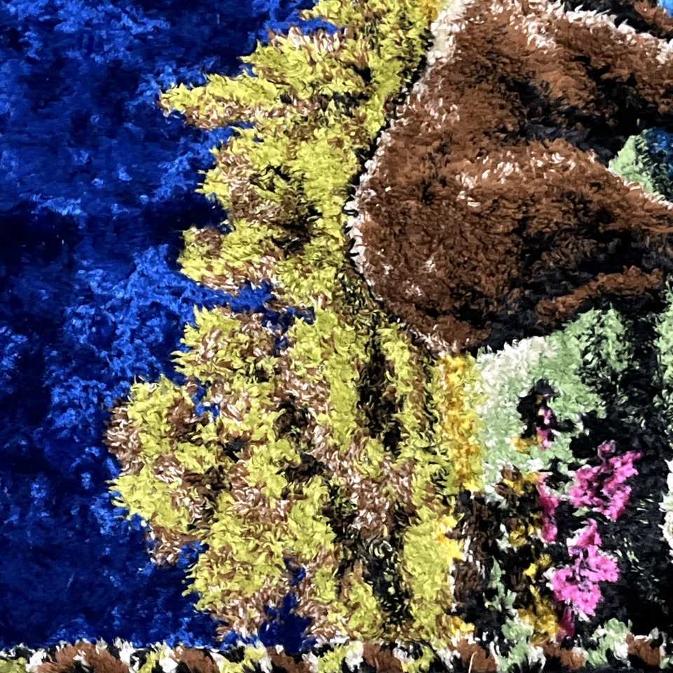 Винтажный медведь гобелен ковер стены подвесной кабины деревенский лагерь 39 x 19 - Изображение 4 из 4