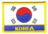 Flaggen AufnäHer Patch SüDkorea Schrift Fahne Flagge