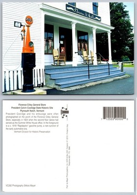 Florence Cilley General Store Plymouth Notch VT Coolidge Era Postcard