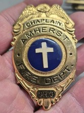 RARE Vintage Amherst Fire Department Chaplain...