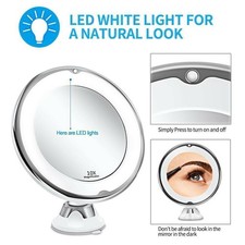 Fogless Suction Cup Mirror Shower Shave Make Up Fog Free Mirror with LED light
