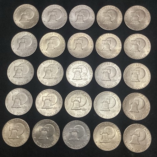 100x 1976 Bicentennial Eisenhower Dollars, Philadelphia, Type 2 Reverse. - Picture 3 of 9