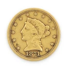 1871-S $2.50 Liberty Head Quarter Eagle San Francisco Gold Coin NR #C745-6