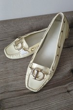 Christian Dior Vintage Women s Leather Flat Shoes , Size 39 1/2