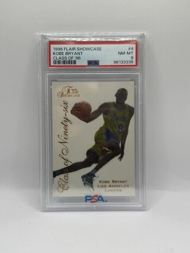 1996-97 Flair Showcase Class of 96 #4 Kobe Bryant Lakers RC Rookie HOF PSA 8