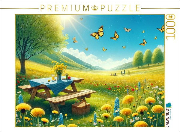 Calvendo Puzzle Meadow Joy | 1000 Pieces, Finished Size 25.2 × 18.9 In (64 × 48-image