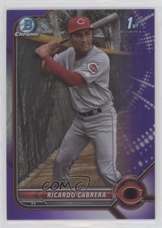 2022 Bowman Chrome Prospects Purple Refractor /250 Ricardo Cabrera #BCP-158 0fa7