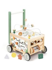Wooden Baby Walker 9-In-1 Push Activity Cube Adjustable Height