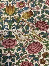 Vintage Pair ‘Rose’ William Morris By Sanderson Lined Curtains