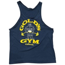 Vintage 70s 80s Gold's Gym Men Tank Top Single Stitch California Muscle Shirt M