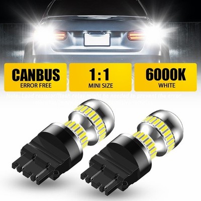 Pair 3156 LED Reverse 3157 Signal Daytime Turn Light Running White Bulbs AUXITO