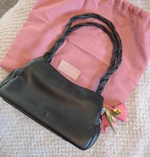 **Cicia Black Mini Shoulder Bag ? Braided Handle**