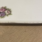 Vintage Czech Slovakia Porcelain White w Purple Flowers 9” Tray Serving Vanity — photo 7