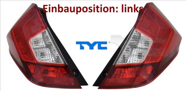 TYC 11-14480-06-9 Heckleuchte Links RüCklicht Hecklicht RüCkleuchte FüR Honda-image