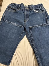 Red Head Brand Co Men's Blue Denim Straight Jeans flannel lined Size 33x32