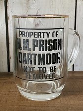 Vintage Property Of H.M. Prison Dartmoor Not To Be Removed Pint Glass Tankard.