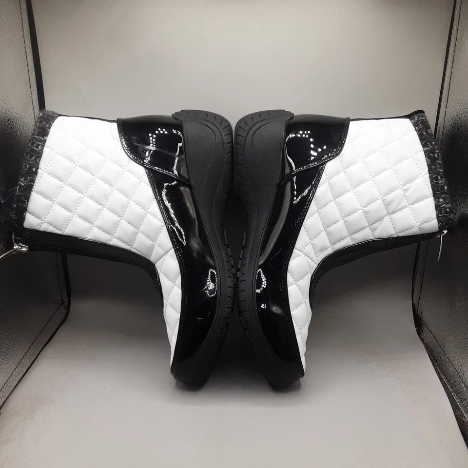 Женские сапоги Khombu Megan 8 Вт черно-белые на танкетке E97 - Изображение 3 из 4