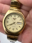 Vintage Seiko 5 Automatic WP 7S26-0060 A4 Gold Tone Available Worldwide