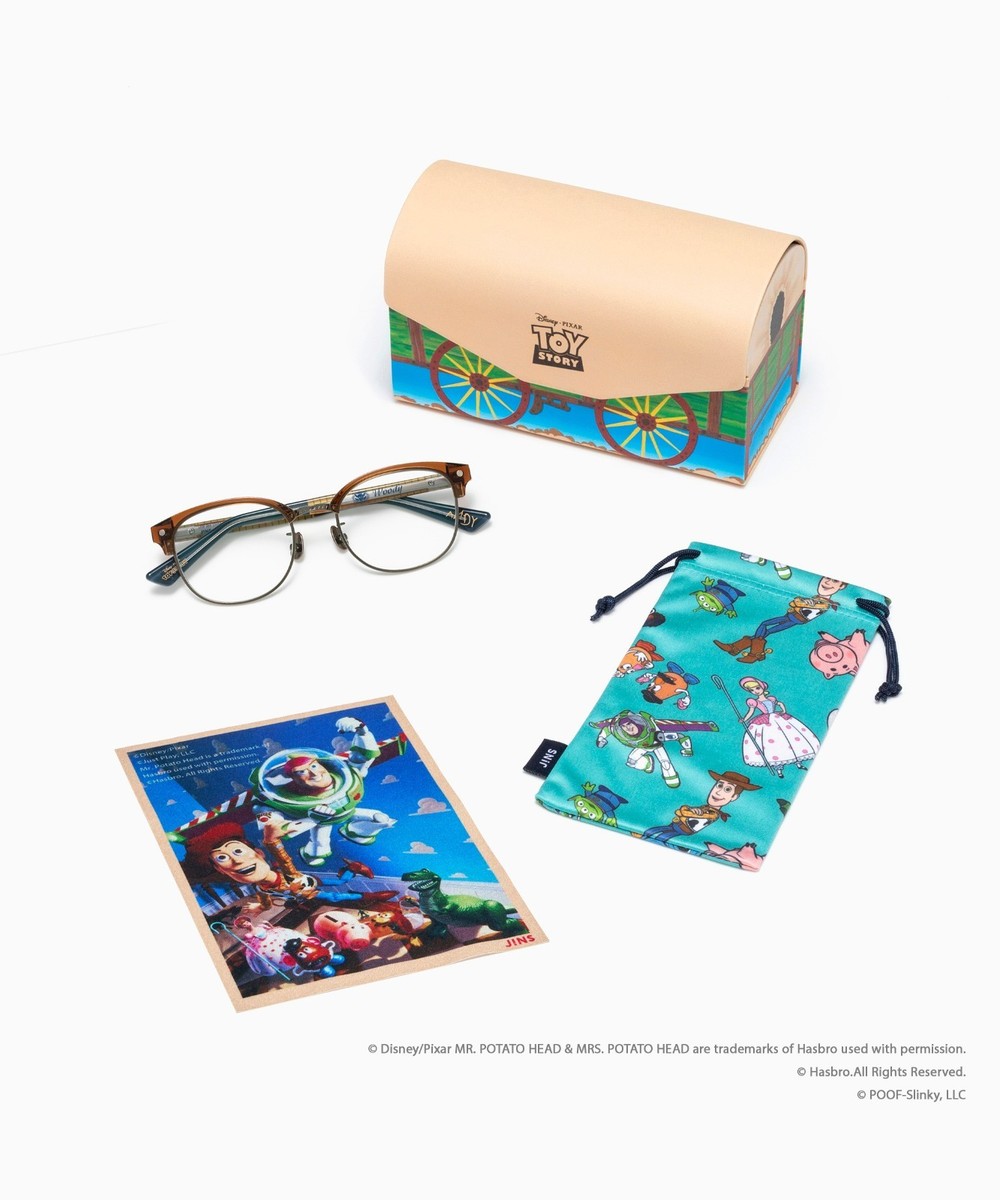 PIXAR THE FRIENDSHIP メガネケース Disney Pixar Toy Story Alien Eyeglass Glasses Frame Blue JINS
