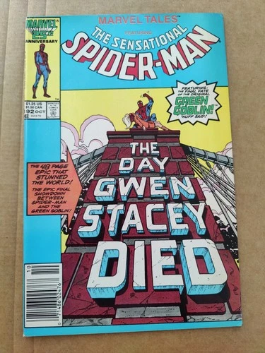MARVEL TALES #192 REPRINTS AMAZING SPIDER-MAN 121 122 DEATH GWEN STACY FN (2)