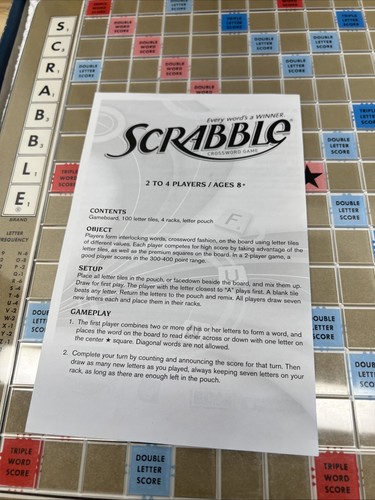 Vintage 1977 Scrabble Deluxe Rotating Board Game Complete Wooden Tiles US Made - Picture 3 of 6