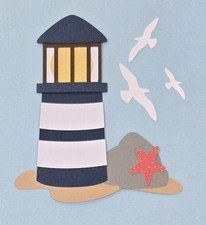 Lighthouse. Scrapbook, Card Making Paper Piecing