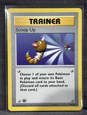 Pokemon Base Set 1st Edition Shadowless Scoop Up 78/102 Trainer 1999 NM  on eBay