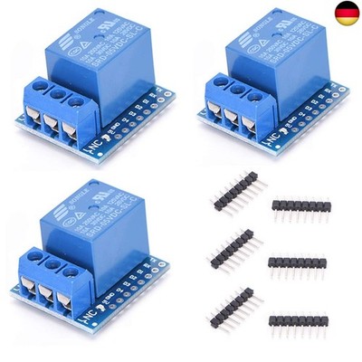 Hailege 3pcs 5V MINI Relay Shield 5V MINI Relay Module for WeMos D1