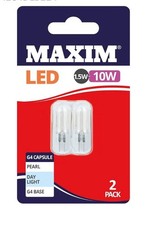 MAXIM LED Bulbs [Pack of 2] Type: G4 (Day Light) 1.5Watts (10Watts)