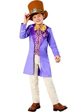 Kids Willy Wonka & The Chocolate Factory Costume Childrens Size Roald Dahl Book