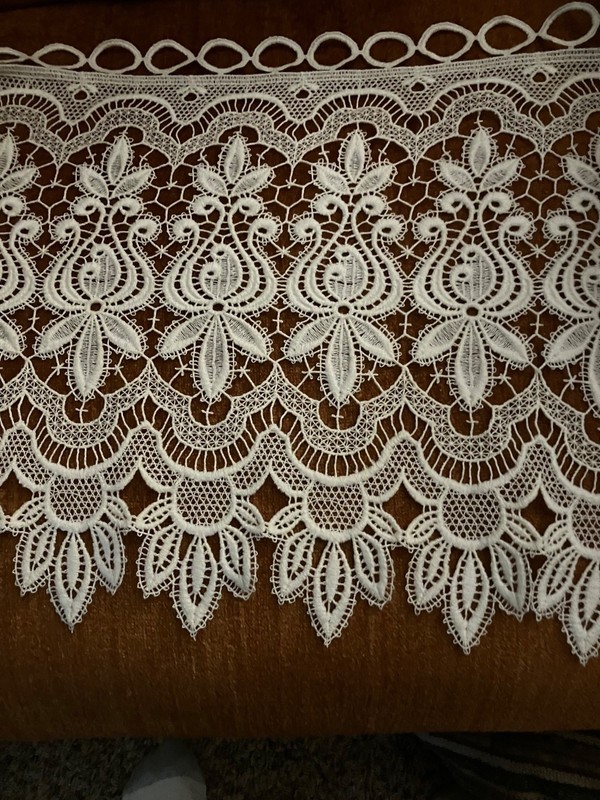 Window Valance Lacey Single Panel Ivory Color 60x16” Romantic Cottage Pretty