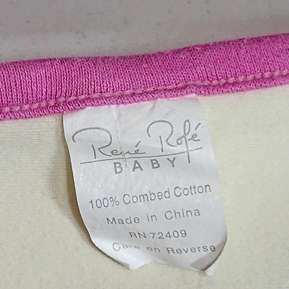 Manta Receptora Bebé Rene Rofe Oso de Peluche Rosa Borde Lovey Pequeña Seguridad  Foto 4 de 4