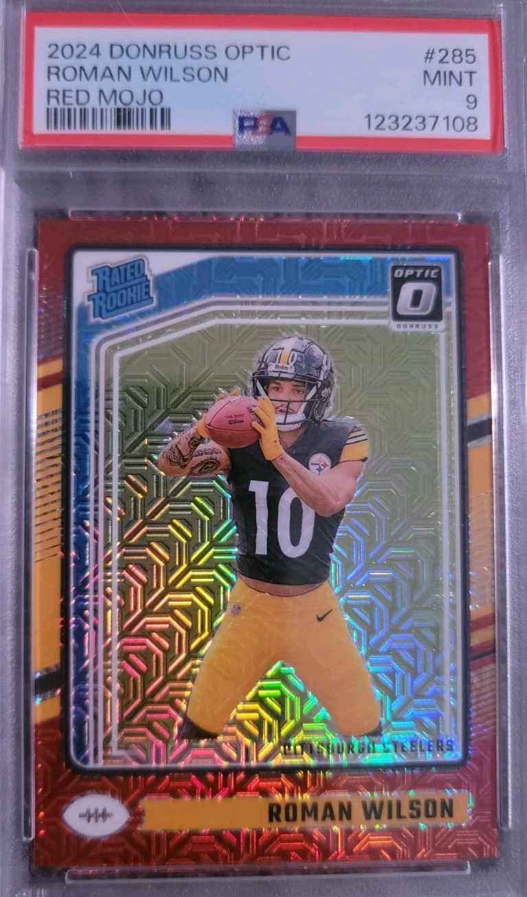 2024 Panini Donruss Optic - Rated Rookie Roman Wilson #285 Red Mojo Prizm (RC)