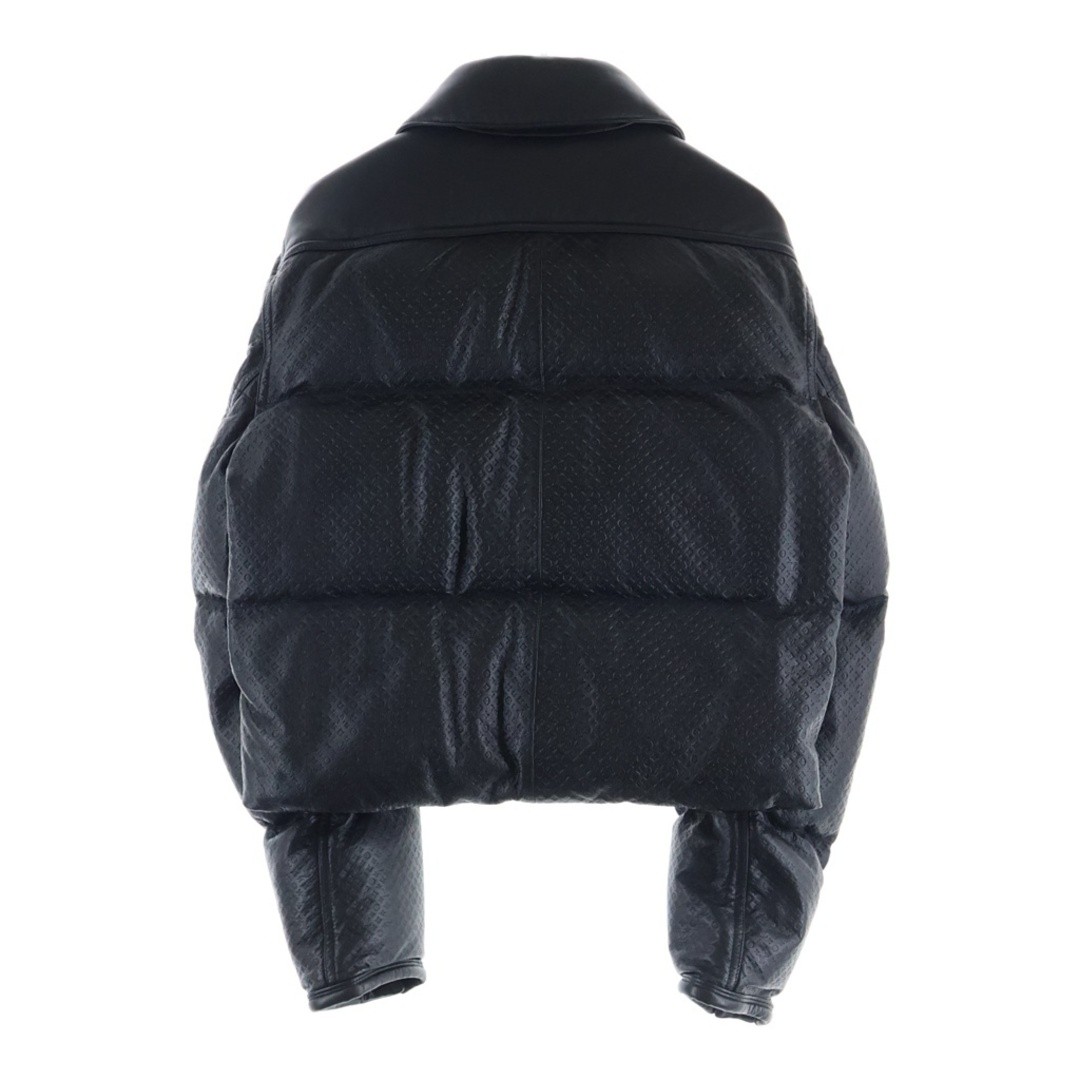 Louis Vuitton 23AW Monogram Embossed Lamb Leather Down Jacket Black Womens Used image 2
